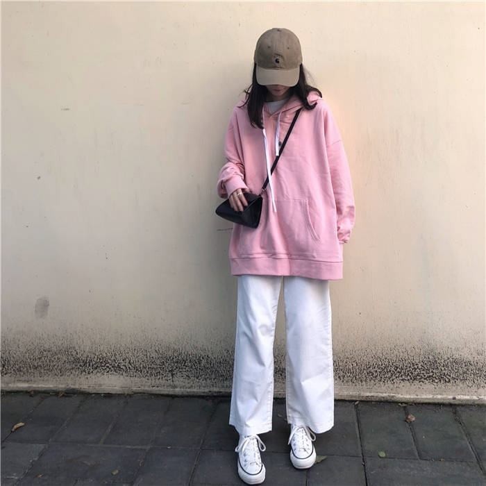 【JDUDS】秋冬新款保暖加厚寬鬆中長版粗繩長袖連帽T恤 秋冬 保暖 加厚  舒適 百搭-細節圖7