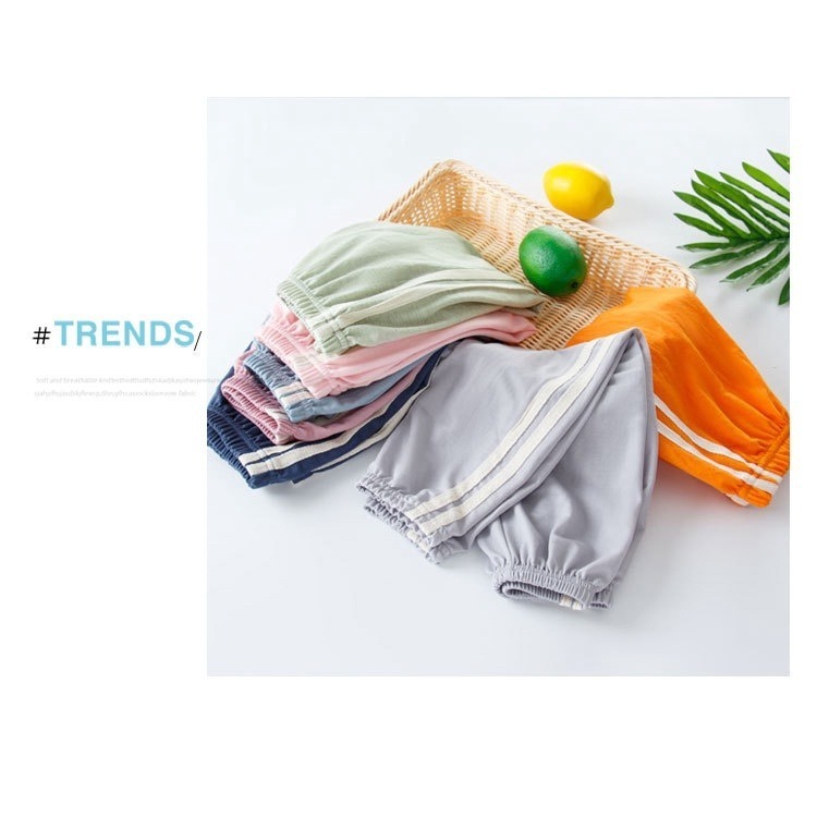 【JDUDS】 兒童春夏條紋冰絲九分休閒褲防蚊褲 男童長褲 女童長褲 涼感運動褲 束口九分-細節圖3