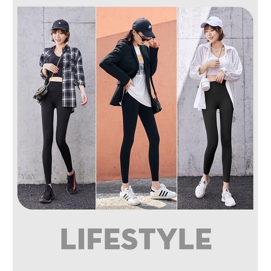 【限時購】【JDUDS】韓國蜜桃臀瑜伽褲 高腰裸感修身雙面磨毛彈力翹臀高腰緊身打底健身褲-細節圖6