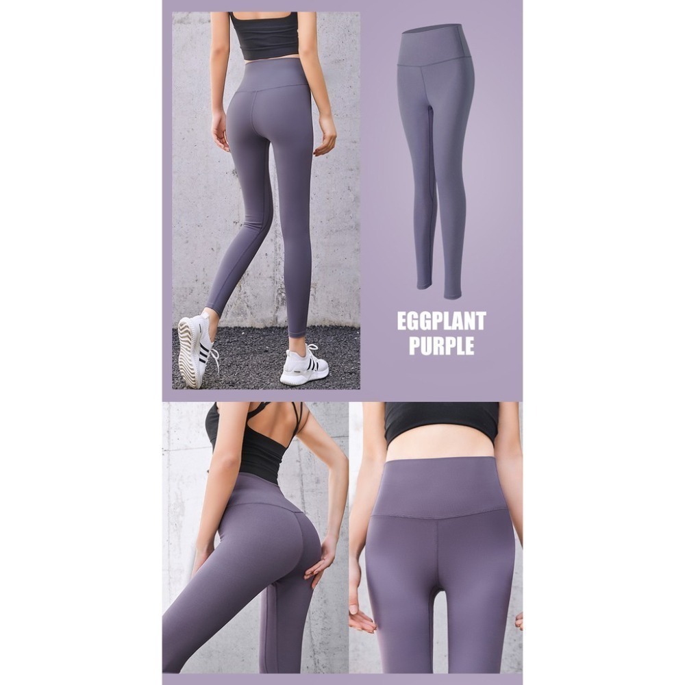 【限時購】【JDUDS】韓國蜜桃臀瑜伽褲 高腰裸感修身雙面磨毛彈力翹臀高腰緊身打底健身褲-細節圖8