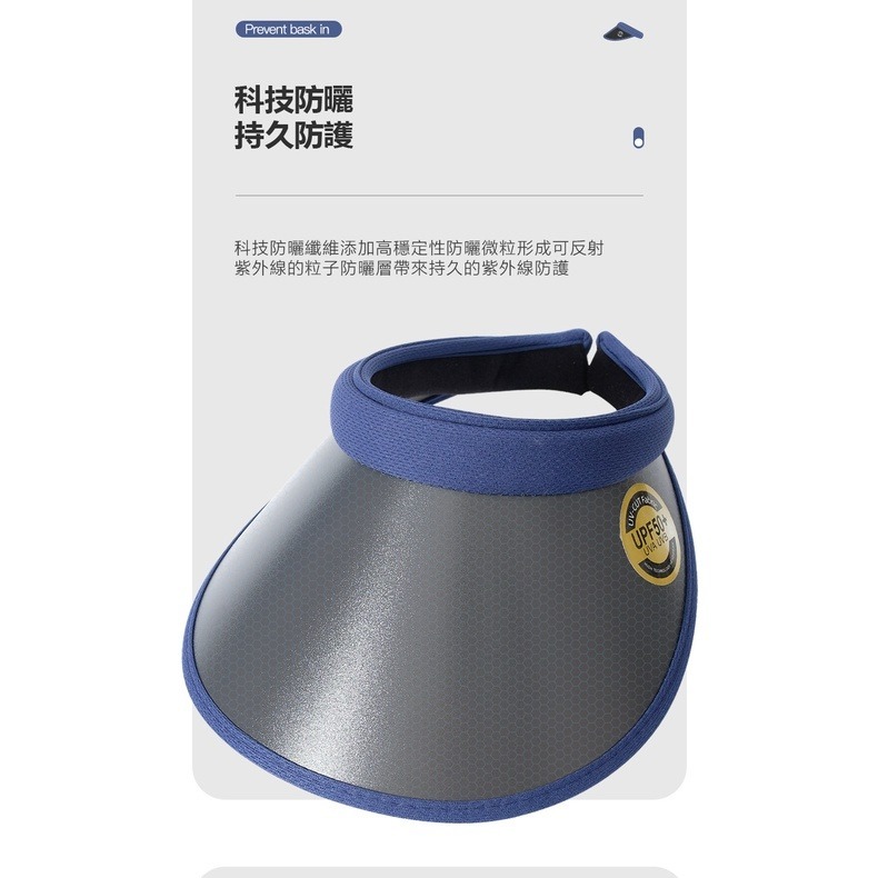 【JDUDS】遮陽空頂帽 空心帽 抗UV防曬遮陽帽 户外運動遮陽帽 防紫外線 防曬帽 帽子-細節圖7