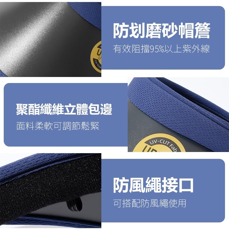 【JDUDS】遮陽空頂帽 空心帽 抗UV防曬遮陽帽 户外運動遮陽帽 防紫外線 防曬帽 帽子-細節圖8