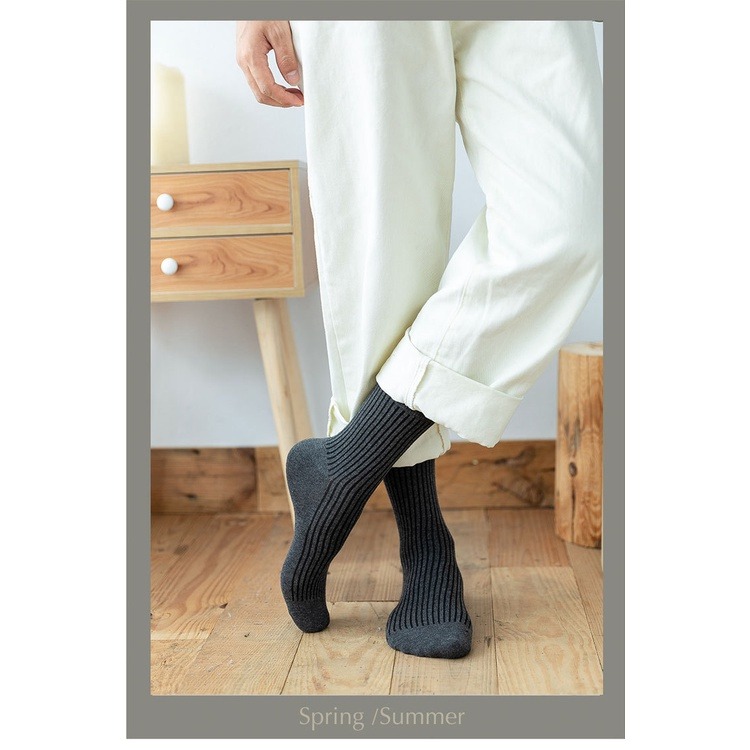 【JDUDS】男款素色中筒襪 中筒襪 長襪 襪子 素色襪 毛巾襪 多色 百搭 穿搭必備 文青風 韓系 襪子-細節圖4