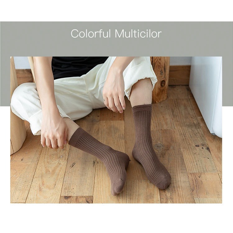 【JDUDS】男款素色中筒襪 中筒襪 長襪 襪子 素色襪 毛巾襪 多色 百搭 穿搭必備 文青風 韓系 襪子-細節圖6