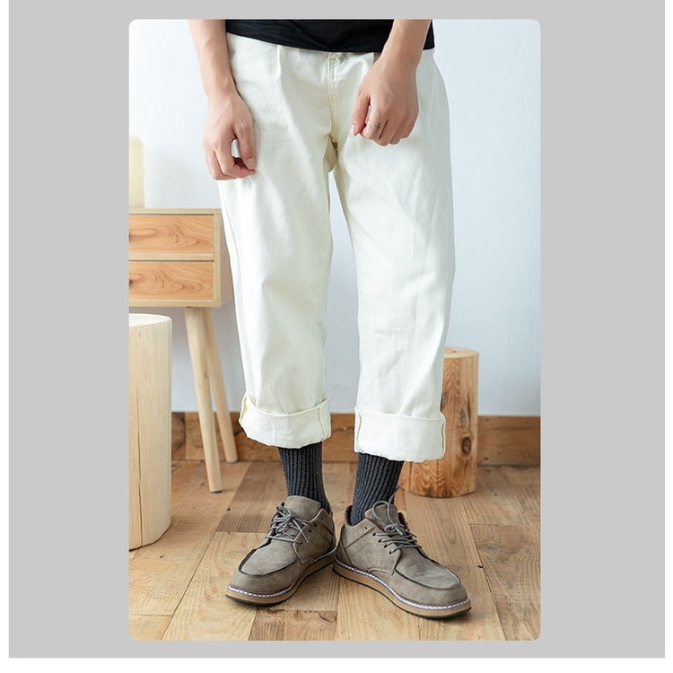 【JDUDS】男款素色中筒襪 中筒襪 長襪 襪子 素色襪 毛巾襪 多色 百搭 穿搭必備 文青風 韓系 襪子-細節圖8