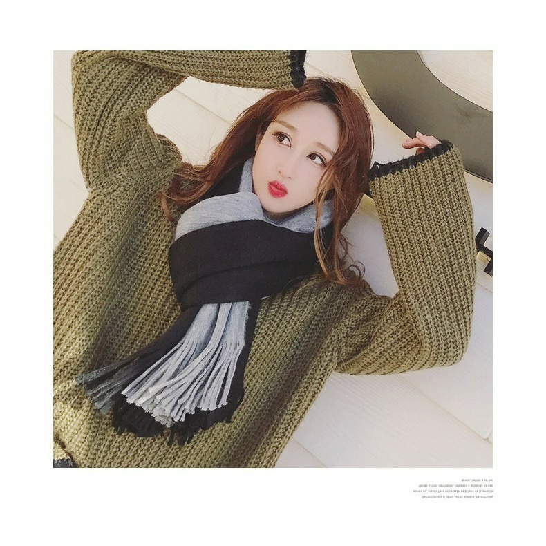 【JDUDS】冬季嚴選 雙色圍巾 時尚亮麗熱銷韓國 五色任選-細節圖3