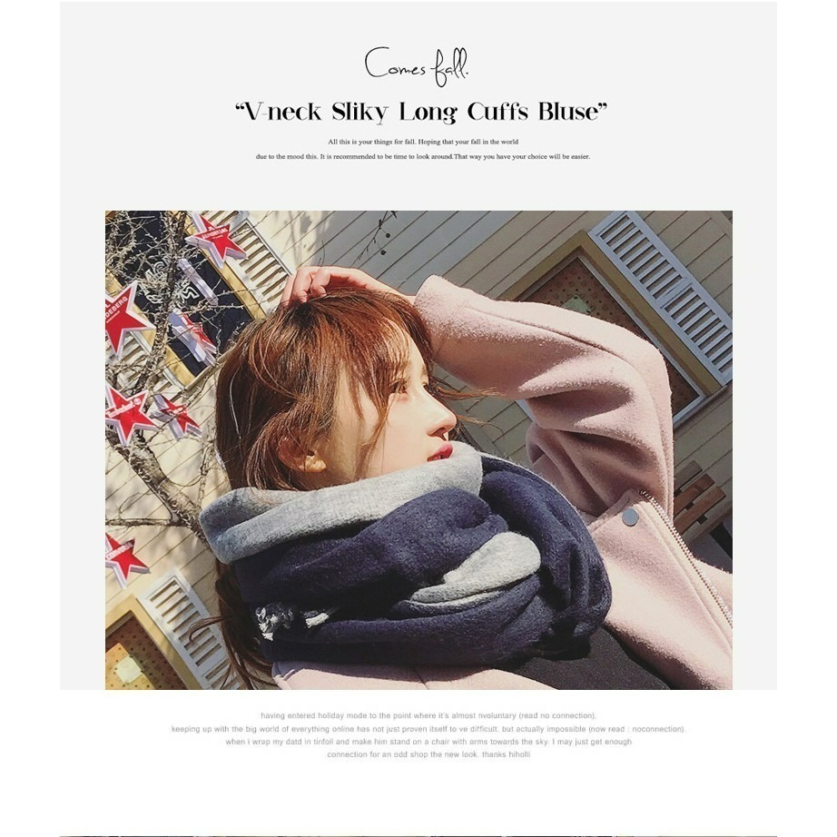 【JDUDS】冬季嚴選 雙色圍巾 時尚亮麗熱銷韓國 五色任選-細節圖5