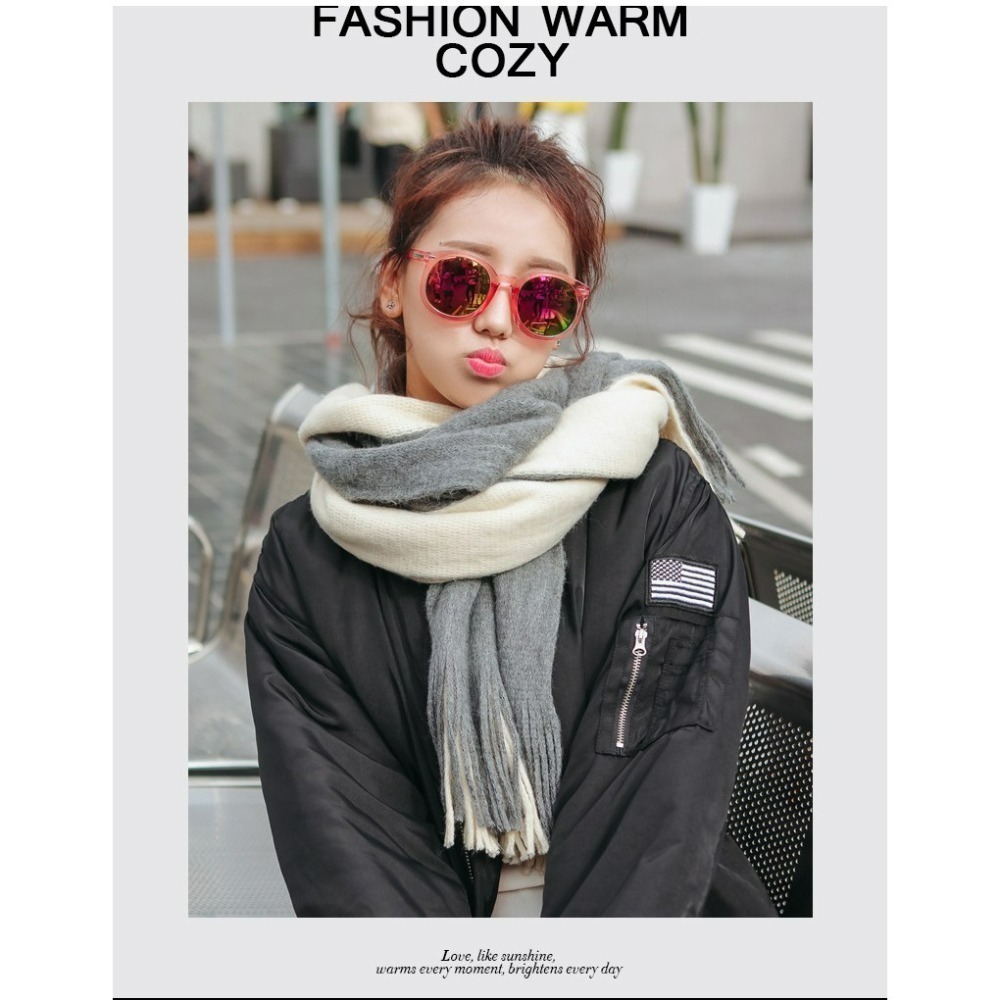 【JDUDS】冬季嚴選 雙色圍巾 時尚亮麗熱銷韓國 五色任選-細節圖6