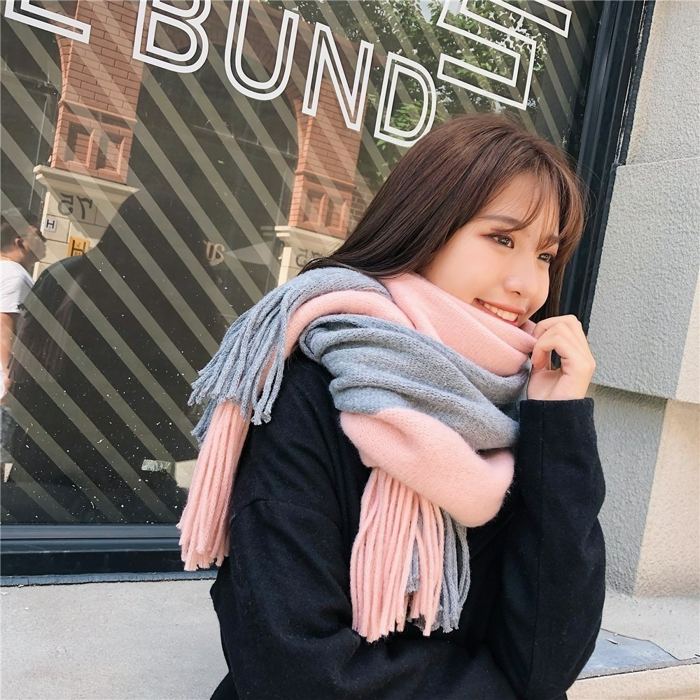 【JDUDS】冬季嚴選 雙色圍巾 時尚亮麗熱銷韓國 五色任選-規格圖10