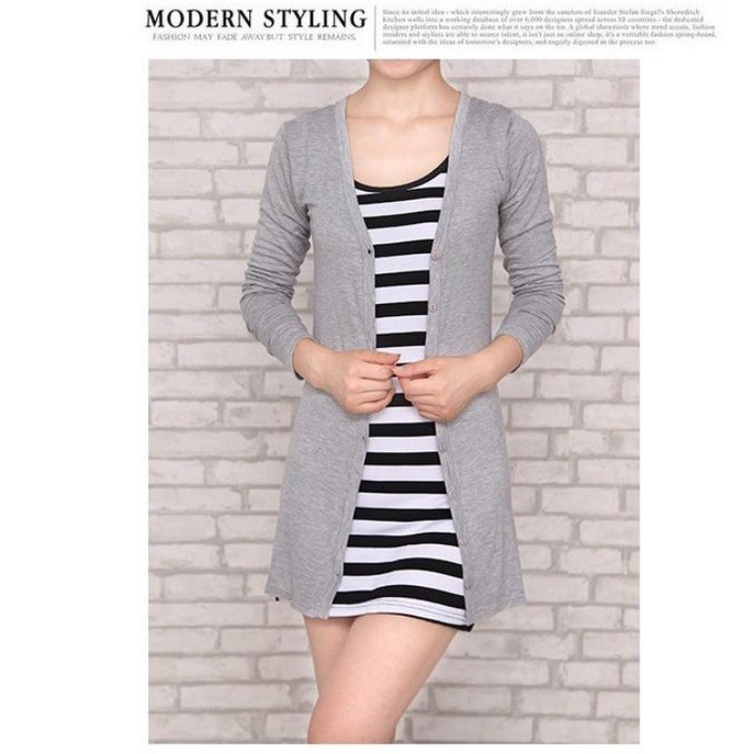 【JDUDS】莫代爾 中長版 / 長版 百搭罩衫 薄外套 - 五色任選-細節圖3