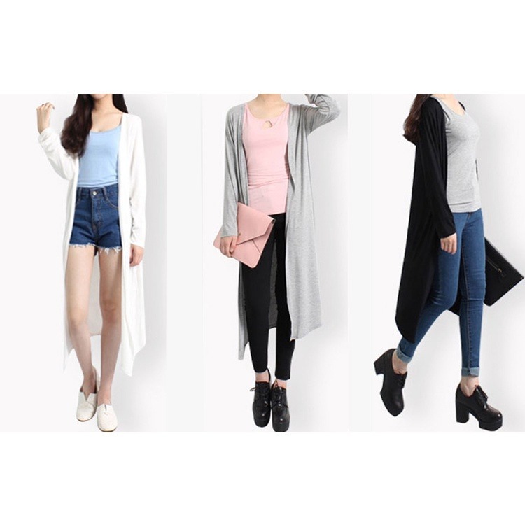 【JDUDS】莫代爾 中長版 / 長版 百搭罩衫 薄外套 - 五色任選-細節圖4