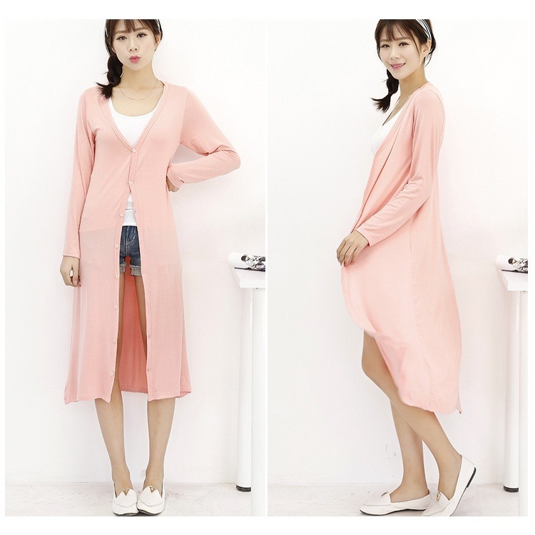 【JDUDS】莫代爾 中長版 / 長版 百搭罩衫 薄外套 - 五色任選-細節圖7