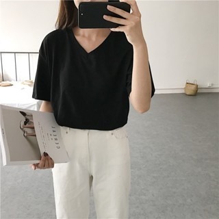 【JDUDS】韓版 百搭 寬鬆 純色 棉質 圓領 素色 短袖T 正韓-規格圖9