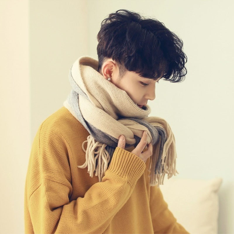 【JDUDS】冬季嚴選 雙色圍巾 時尚亮麗 熱銷韓國 五色任選 男女都可戴-細節圖5