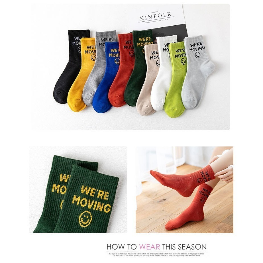 【JDUDS】BFF  萊卡彈性纖維 滿版表情長襪 笑臉長襪 女生襪子 中筒襪 棉質 吸濕 排汗 襪子-細節圖4