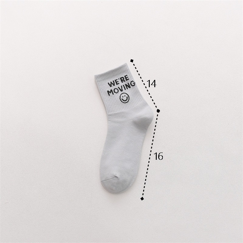 【JDUDS】BFF  萊卡彈性纖維 滿版表情長襪 笑臉長襪 女生襪子 中筒襪 棉質 吸濕 排汗 襪子-細節圖9