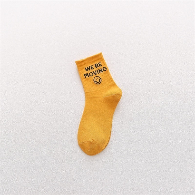 【JDUDS】BFF  萊卡彈性纖維 滿版表情長襪 笑臉長襪 女生襪子 中筒襪 棉質 吸濕 排汗 襪子-規格圖9