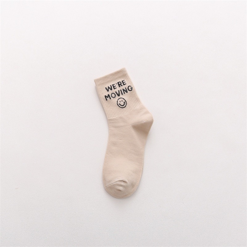 【JDUDS】BFF  萊卡彈性纖維 滿版表情長襪 笑臉長襪 女生襪子 中筒襪 棉質 吸濕 排汗 襪子-規格圖9