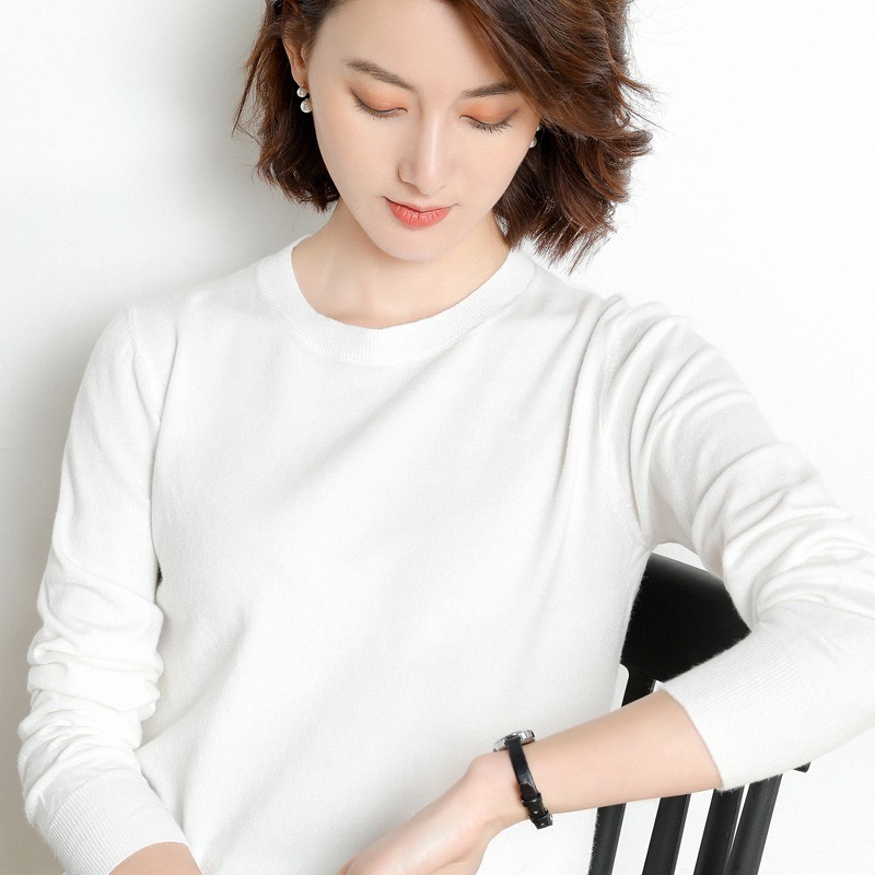 【JDUDS】大尺碼打底針織衫 毛衣女秋冬外穿寬鬆套頭線衣百搭打底針織衫-規格圖9