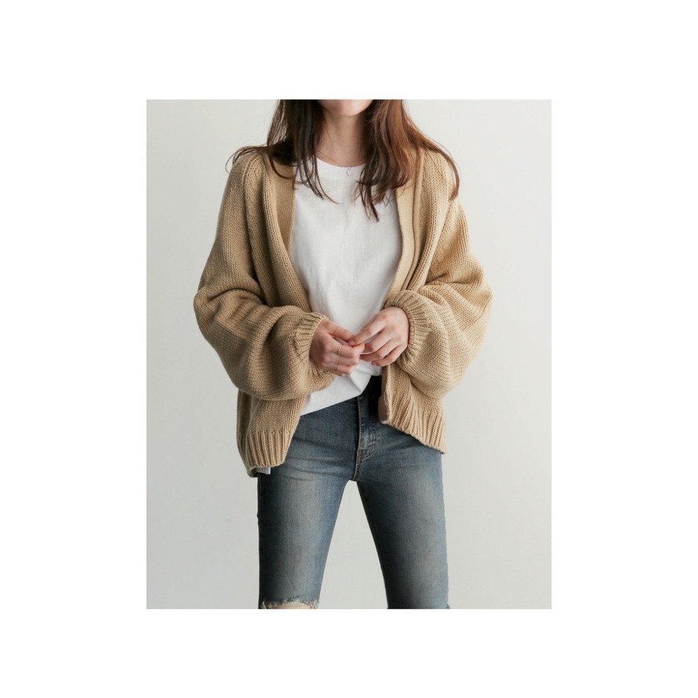 【JDUDS】韓版慵懶寬鬆毛衣針織外套 百搭外套 針織外套-細節圖4