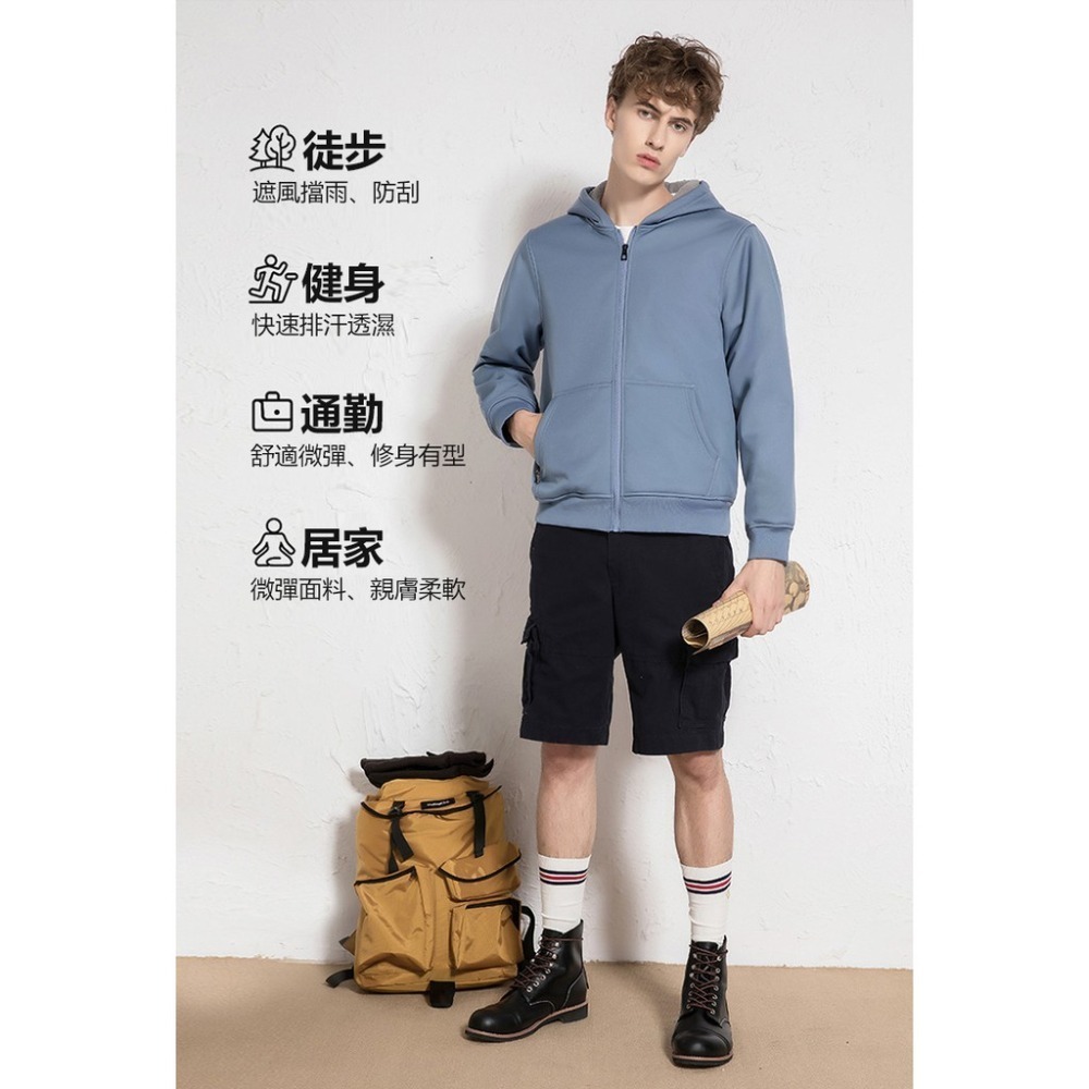 【JDUDS】防風防潑水仿羊羔絨連帽外套 連帽外套 夾克 衝鋒外套 仿羊羔絨 加絨 保暖 男女可穿 六色可選-細節圖2