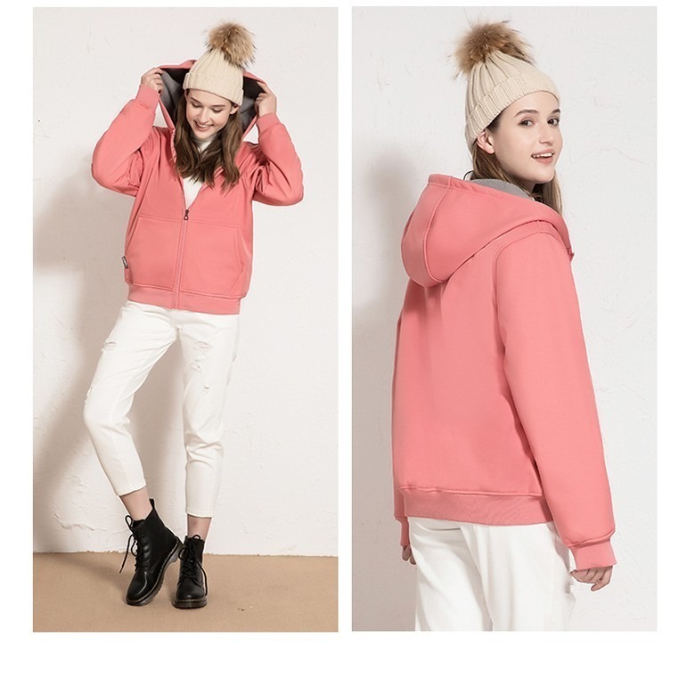 【JDUDS】防風防潑水仿羊羔絨連帽外套 連帽外套 夾克 衝鋒外套 仿羊羔絨 加絨 保暖 男女可穿 六色可選-細節圖5