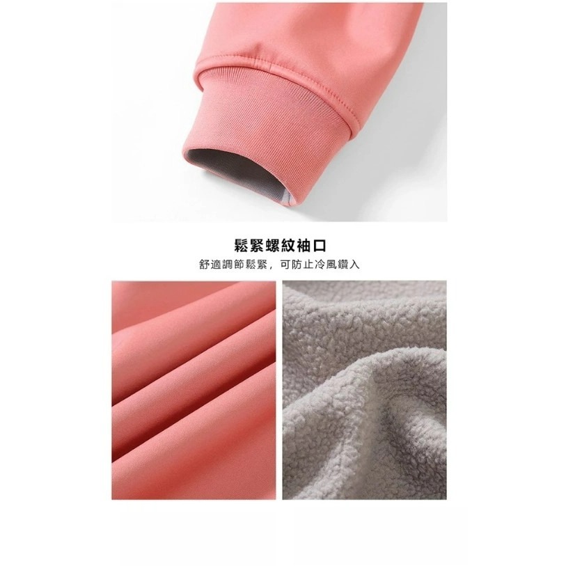 【JDUDS】防風防潑水仿羊羔絨連帽外套 連帽外套 夾克 衝鋒外套 仿羊羔絨 加絨 保暖 男女可穿 六色可選-細節圖7