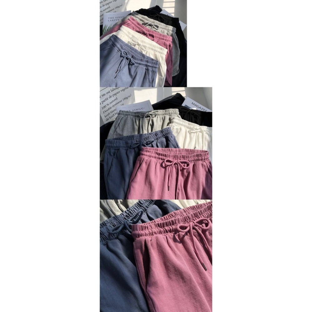 【JDUDS】高腰鬆束腰運動短褲女瑜伽寬褲寬鬆休閑家居睡褲沙灘褲夏 高腰短褲 闊腿褲 下著 居家褲 沙灘褲-細節圖3