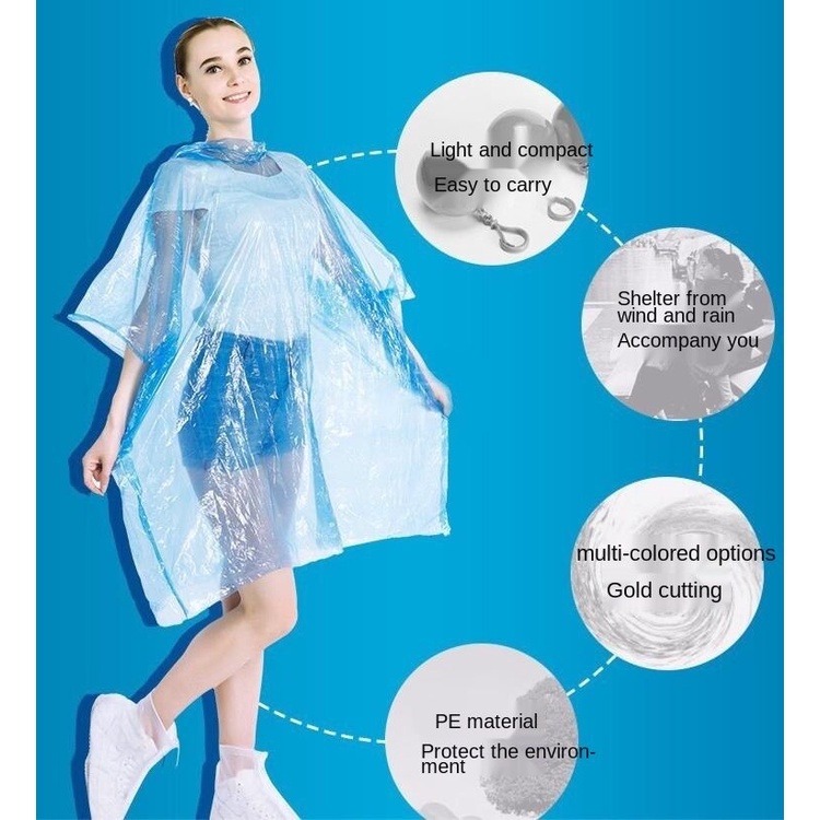 【JDUDS】球型雨衣 便攜雨衣球 雨衣球 無袖雨衣 輕便雨衣 便攜式塑料雨衣球 一次性雨衣 便利雨衣-細節圖2