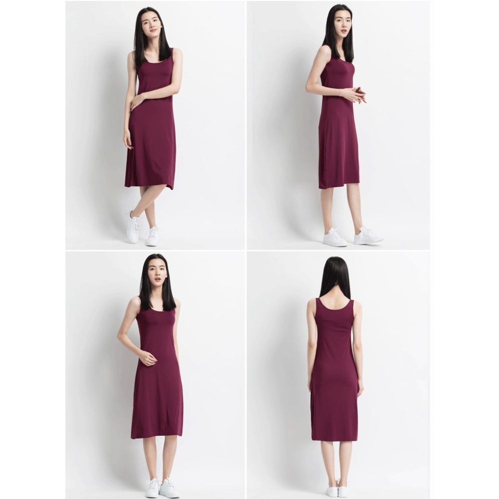 【JDUDS】莫代爾 顯瘦 超彈力  BAR 短袖連身裙-細節圖7