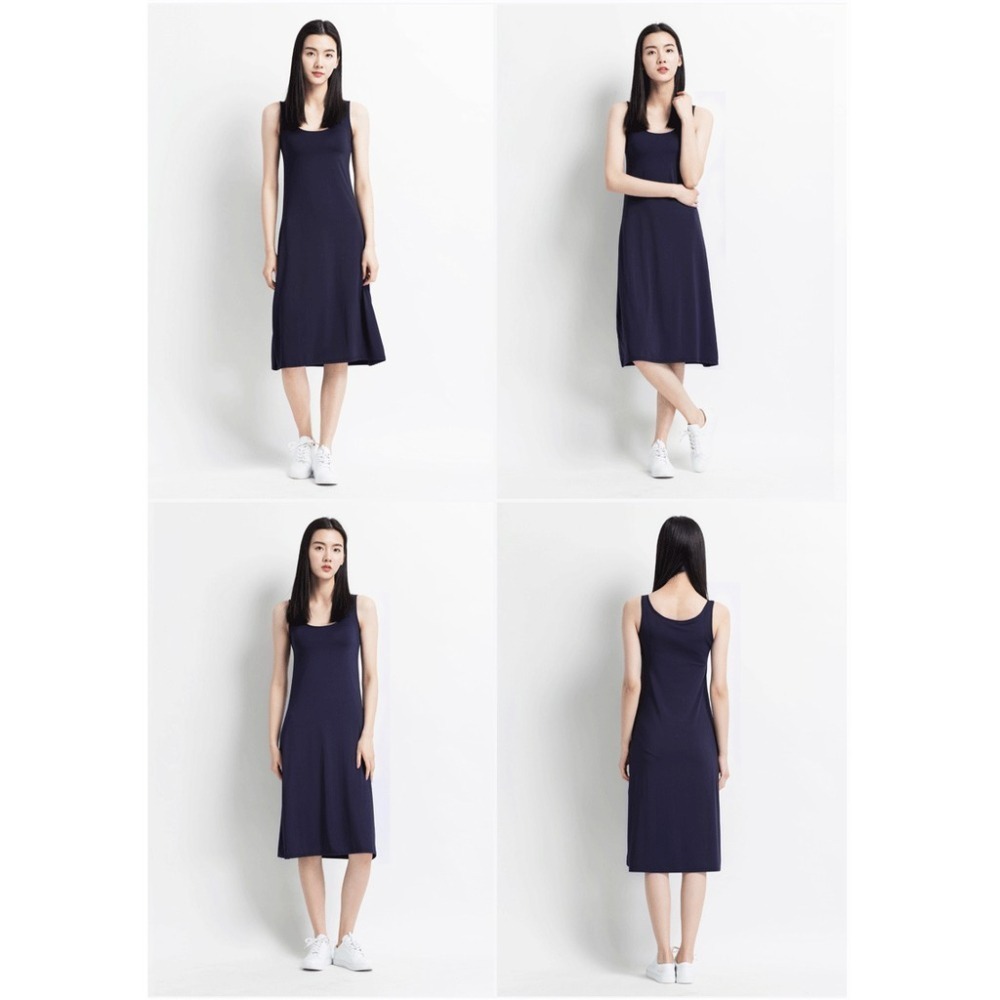 【JDUDS】莫代爾 顯瘦 超彈力  BAR 短袖連身裙-細節圖8