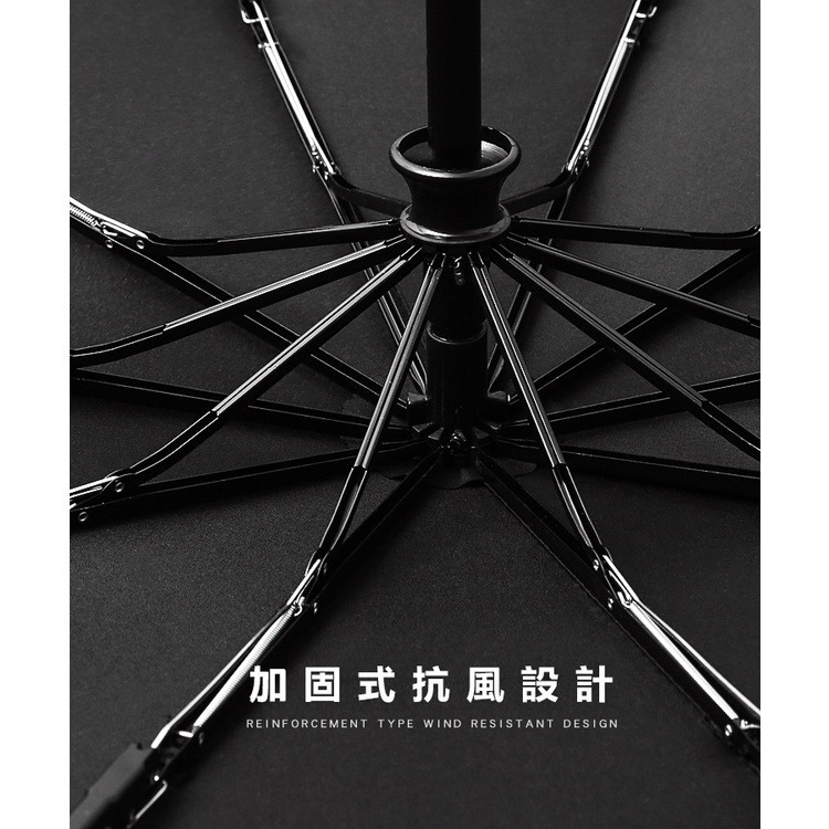 【JDUDS】十骨自動傘 自動傘 折疊傘 黑膠傘 雨傘 陽傘-細節圖7