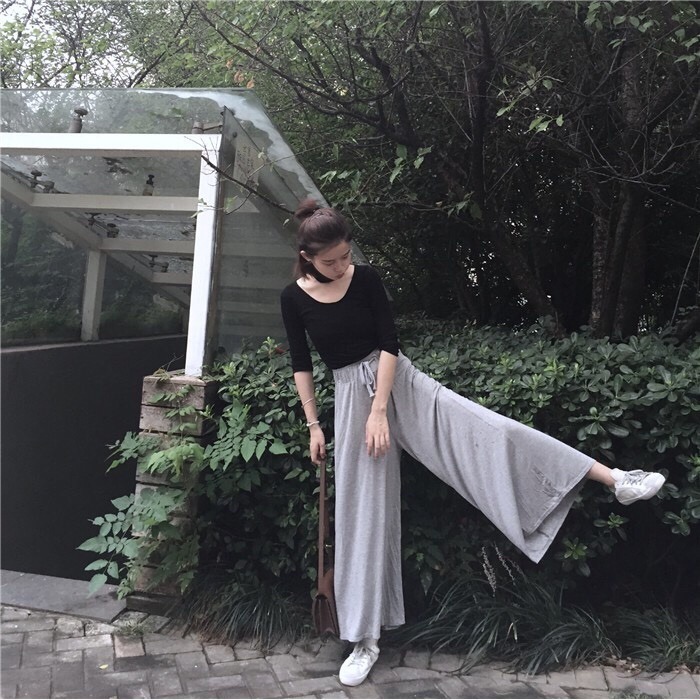 【JDUDS】莫代爾  寬褲  抽繩褲 瑜珈褲 闊腿褲 九分褲  【P0003/P0096】-細節圖9