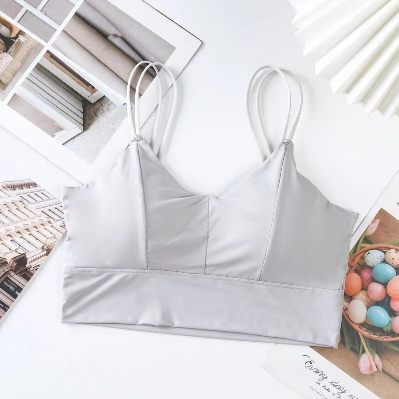 【JDUDS】性感細肩冰絲美背背心 無痕無鋼圈背心  短版露肚臍小可愛 美背吊帶背心 免穿內衣 女上衣 女裝-細節圖8