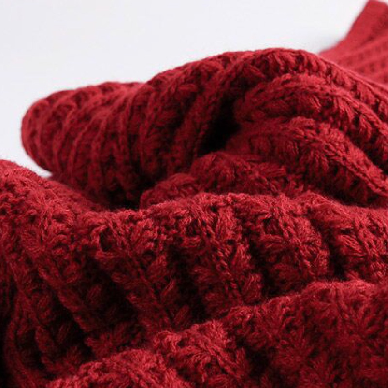 冬季新款男女情侶百搭純色針織圍巾 加厚款加長針織圍巾 情侶圍巾-細節圖5