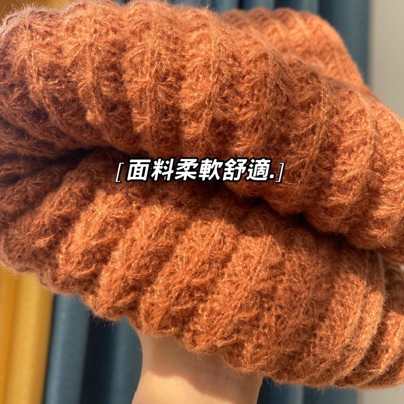 【JDUDS】冬季新款男女情侶百搭純色針織圍巾 加厚款加長針織圍巾 情侶圍巾-細節圖4