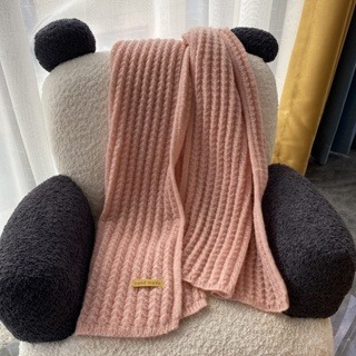 【JDUDS】冬季新款男女情侶百搭純色針織圍巾 加厚款加長針織圍巾 情侶圍巾-規格圖9