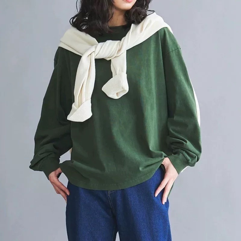 【JDUDS】薄長袖 大學T恤大學T 保暖 長T 素T 8色可選-細節圖3