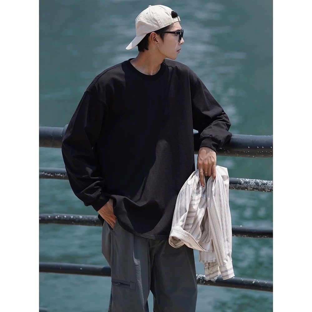 【JDUDS】薄長袖 大學T恤大學T 保暖 長T 素T 8色可選-細節圖4