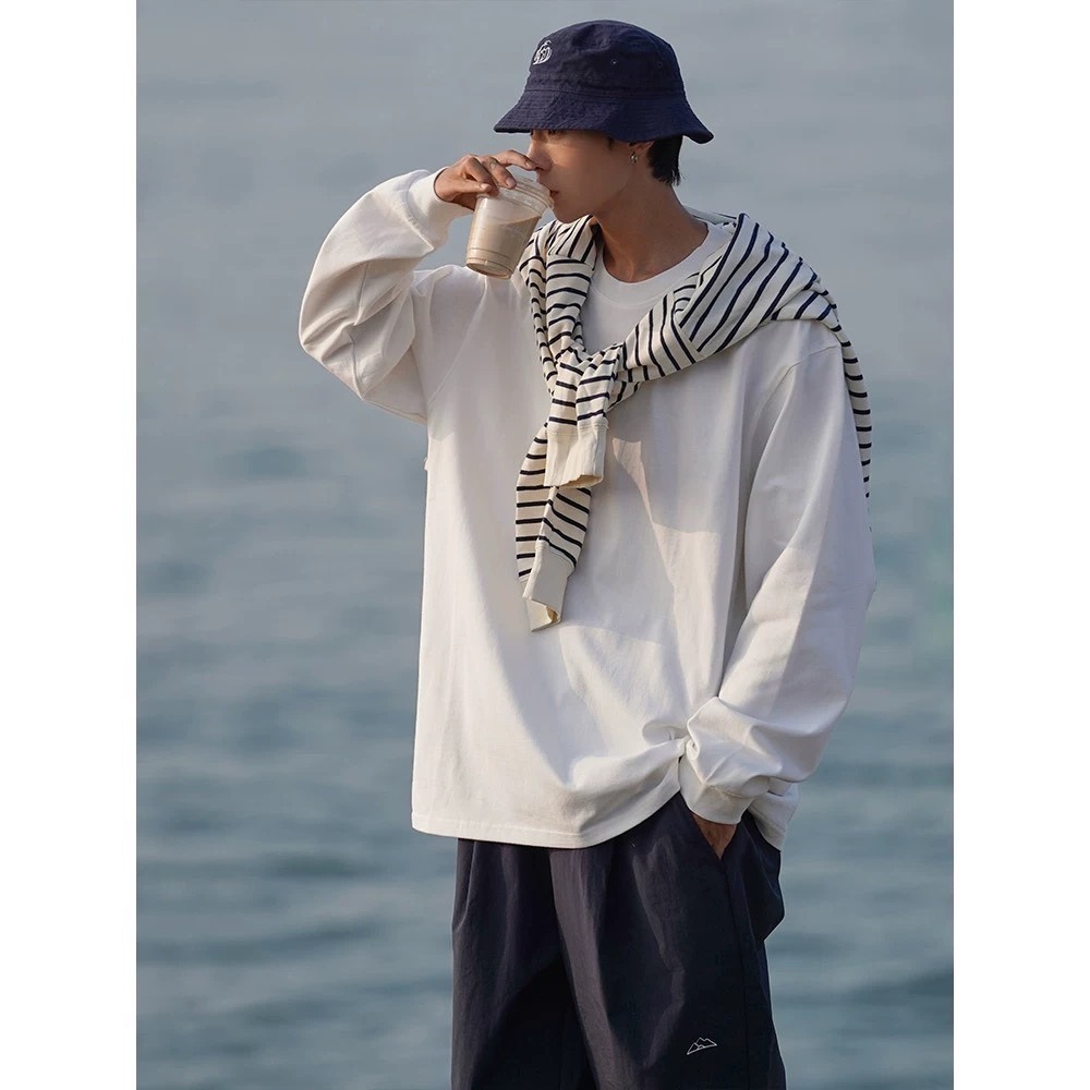 【JDUDS】薄長袖 大學T恤大學T 保暖 長T 素T 8色可選-細節圖6