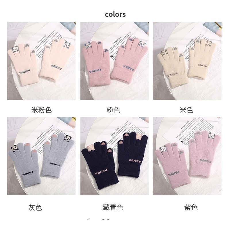 【JDUDS】冬季女生新款毛絨手套 騎車手套 可愛俏皮禦寒觸屏保暖手套-細節圖8