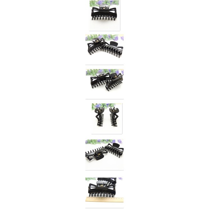 【JDUDS】黑色大鯊魚夾 磨砂方形透明小麥長方形縷空韓劇大鯊魚夾 洗澡洗臉化妝大抓夾 台灣快速現貨出貨-細節圖3