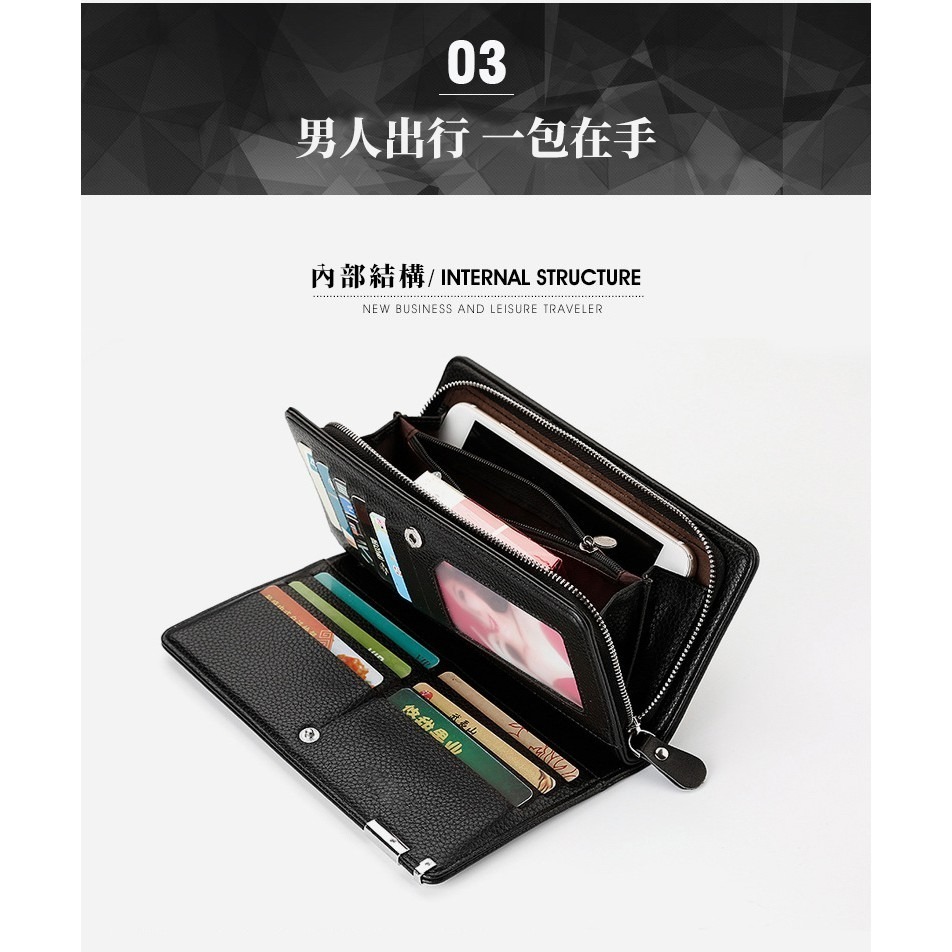 【JDUDS】多功能紳士長夾 長夾 男夾 錢包 零錢包 手拿包 皮夾 禮物-細節圖5