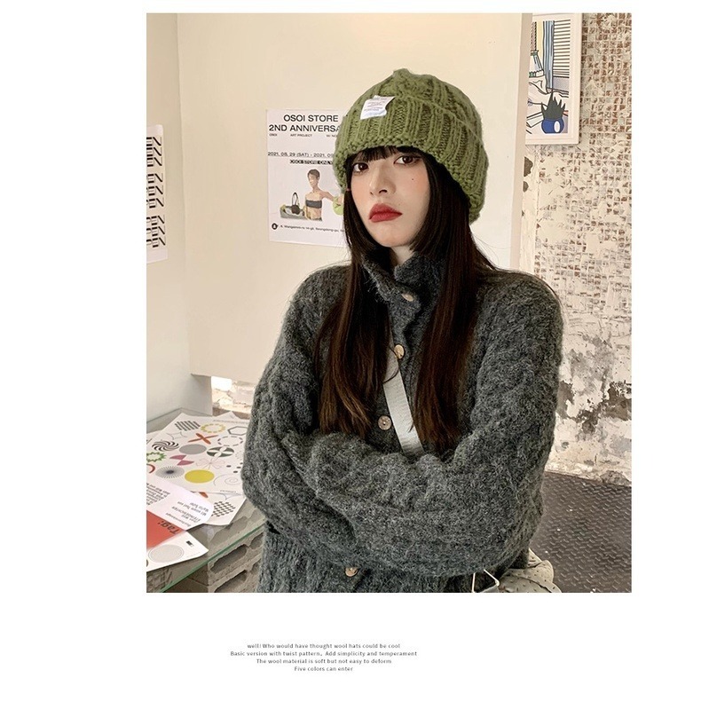 【JDUDS】秋冬韓版字母針織毛帽 帽子 情侶毛帽  冷帽 男女毛帽-細節圖4