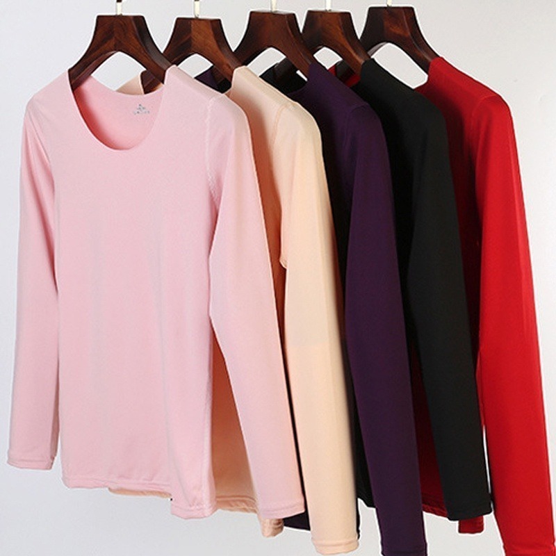 【JDUDS】女款秋冬款加絨發熱衣　發熱衣　冬天打底衣打底衫 內搭 發熱睡衣 保暖衣-細節圖2