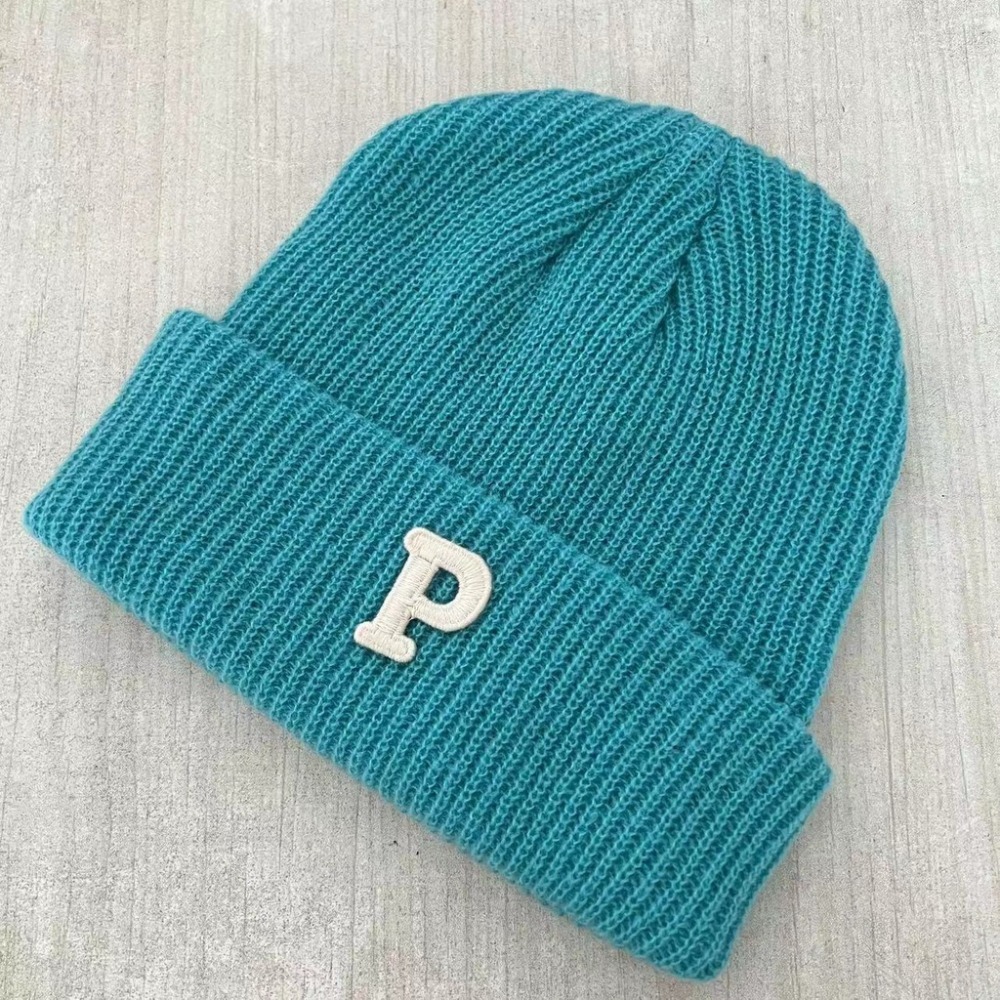 【JDUDS】秋冬韓版P字刺繡針織毛帽 時尚保暖百搭 情侶毛帽  冷帽 男女毛帽-規格圖9