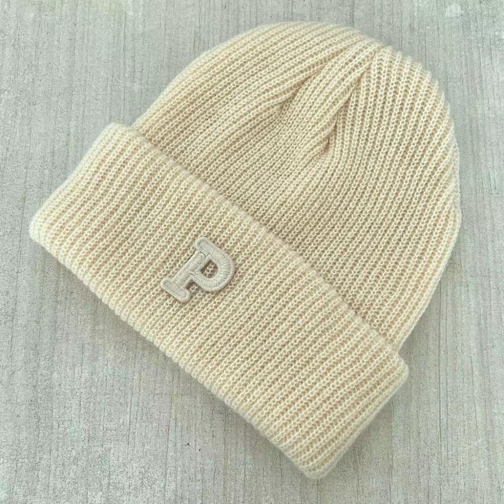 【JDUDS】秋冬韓版P字刺繡針織毛帽 時尚保暖百搭 情侶毛帽  冷帽 男女毛帽-規格圖9