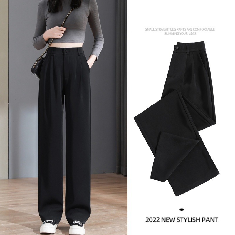 【JDUDS】韓版 個性西裝褲  高腰西裝褲 垂墜感西裝褲 休閒西裝擴腿褲 西裝長褲-細節圖5