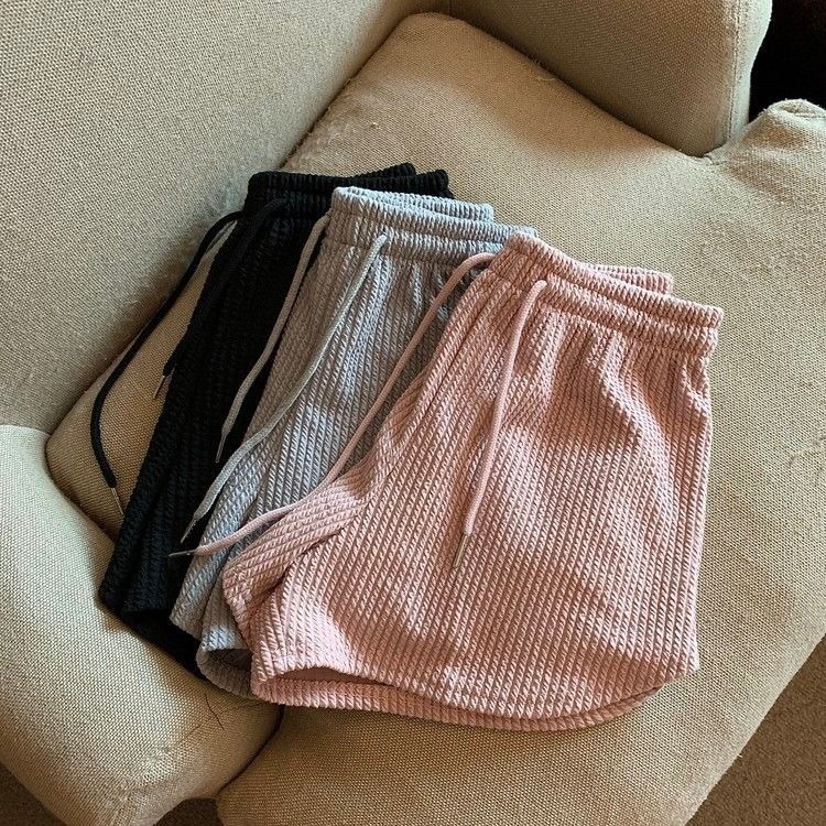 【JDUDS】日式 夏季休閒短褲 蛇骨紋  素色闊腿短褲 沙灘褲 短褲 棉褲 休閒棉褲 氣質顯瘦簡約-細節圖4