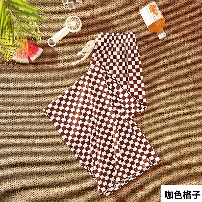 【JDUDS】新款冰絲闊腿褲女春夏高腰垂感寬鬆直筒休閒褲 P0010/P0050-規格圖9
